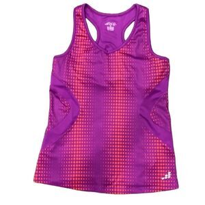 BCG M Purple & Orange Tank with built in unpadded bra
